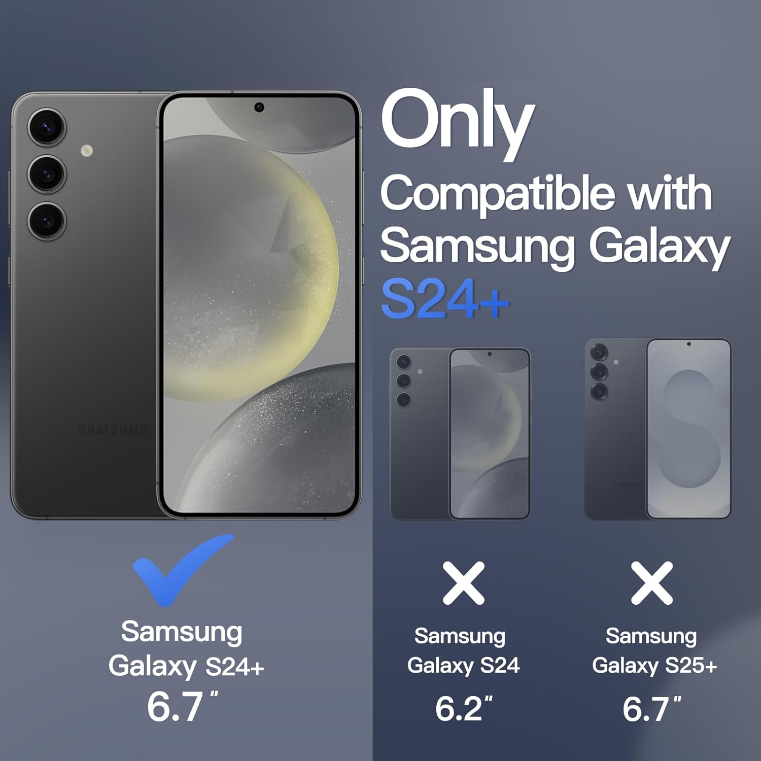 JETech Coque Magnétique pour Samsung Galaxy S24+ / S24 Plus 5G, Compatible avec MagSafe, Étui Housse Antichoc à Dos Translucide Mat (Noir)