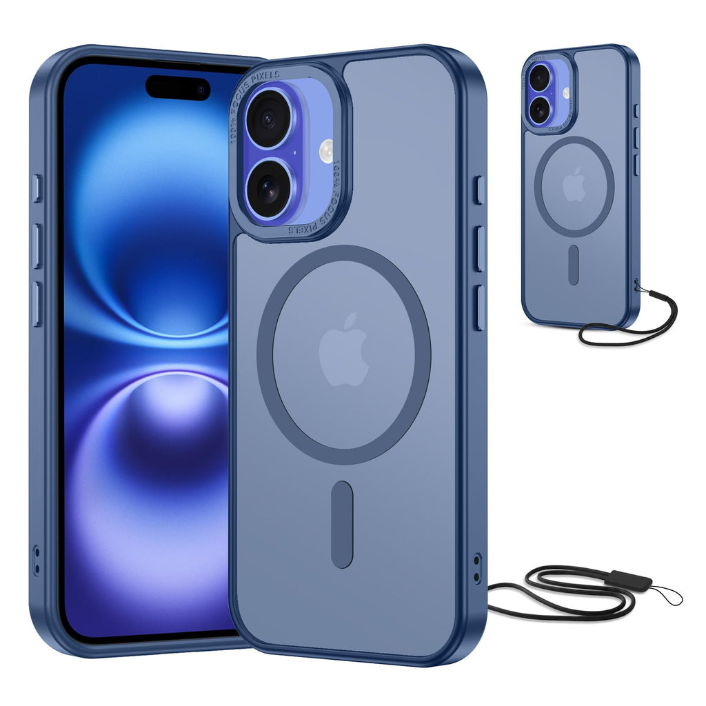 NEW'C Magnétique Coque pour iPhone 17 Pro Max (6,9 Pouces), Compatible avec MagSafe Antichoc Ultime avec Cordon – Magnétisme Puissant et Protection Militaire - Etui Fine - Transparent